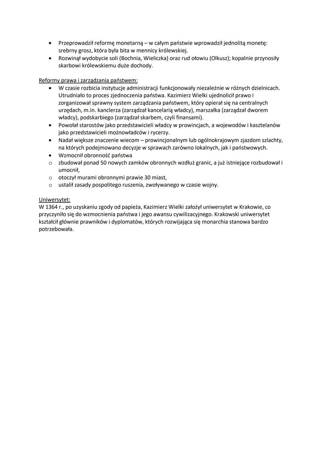 # Rządy Kazimierza Wielkiego
Kazimierz Wielki był królem Polski od
1333 do 1370 r. Dzięki jego rządom, które zakończyły dzieło zjednoczenia