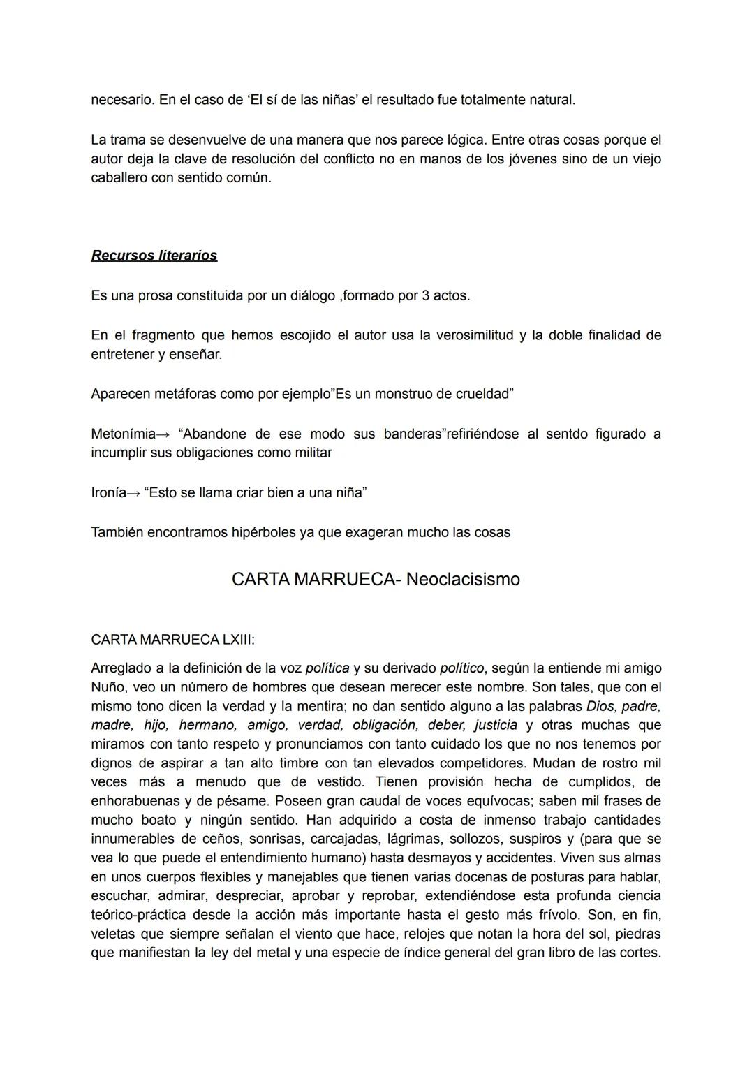 EL SÍ DE LAS NIÑAS - Neoclasicismo
Estructura y argumento
Fragmento escrito por Leandro de Moratín, estrenada el 24 de Enero de 1806.
Nosotr