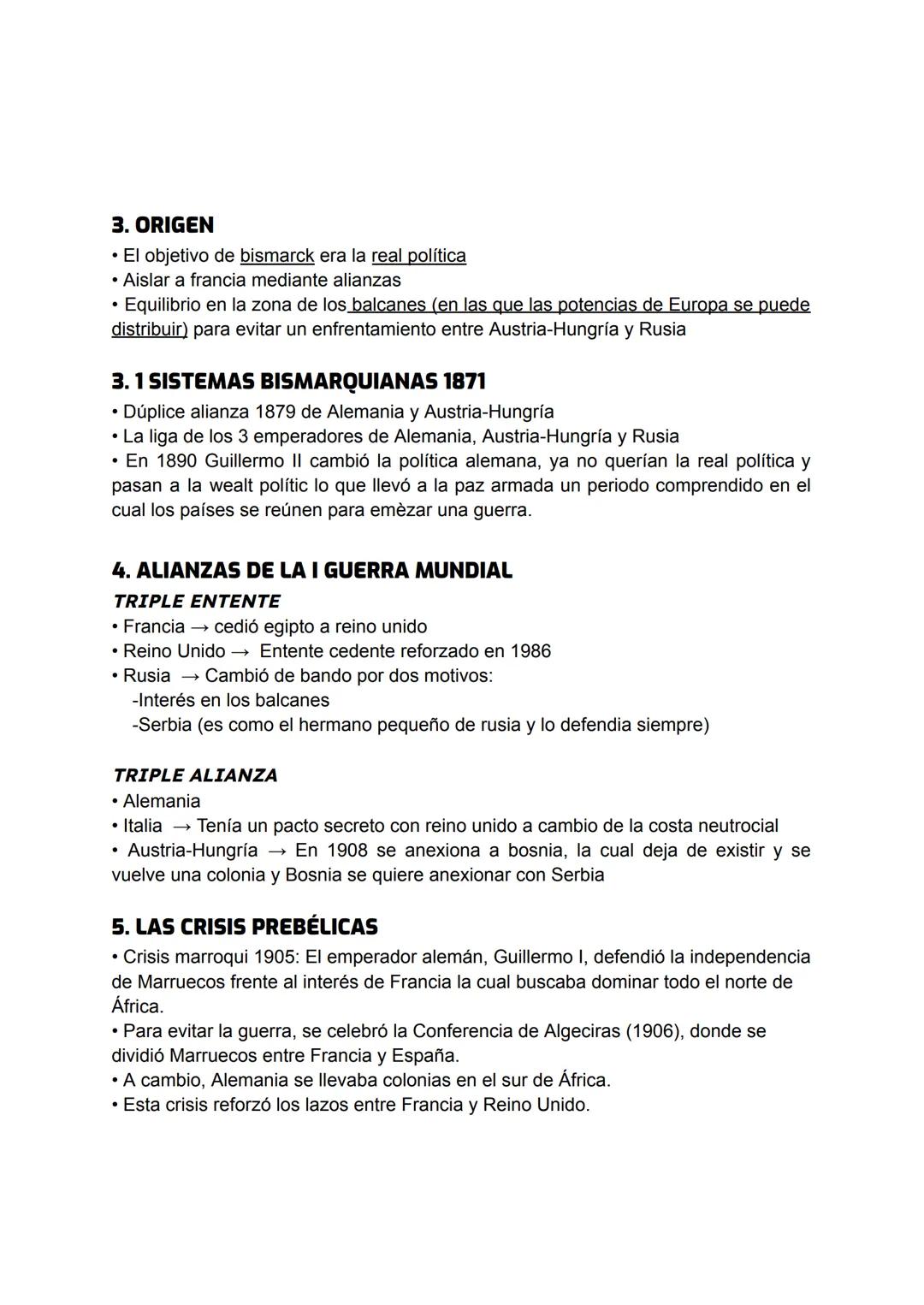 TEMA 5: LA I GUERRA MUNDIAL
1. CAUSAS
1. 1 ECONÓMICAS
• Materias primas (algodón, metales...)
• Fuentes de energía
• Mano de obra barata
• L