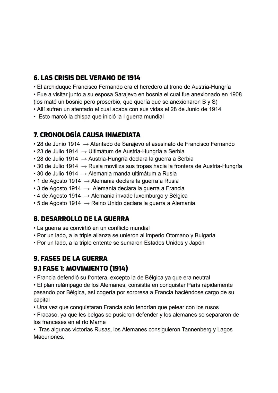 TEMA 5: LA I GUERRA MUNDIAL
1. CAUSAS
1. 1 ECONÓMICAS
• Materias primas (algodón, metales...)
• Fuentes de energía
• Mano de obra barata
• L