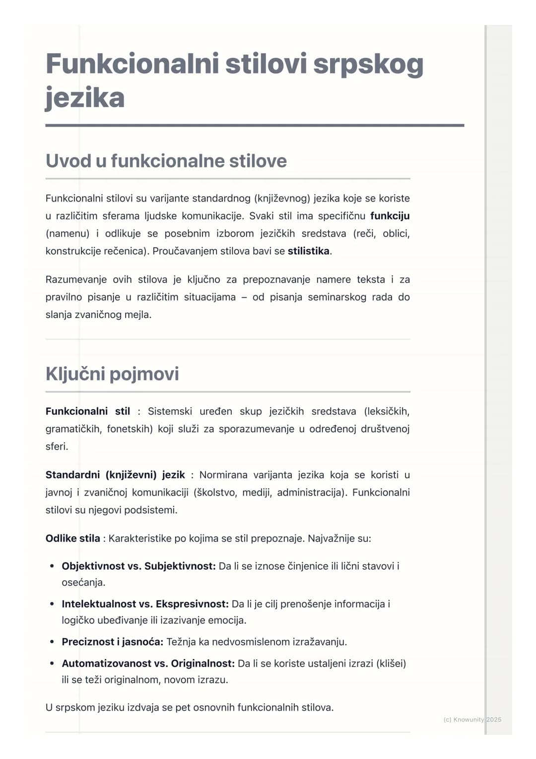 # Funkcionalni stilovi srpskog
# jezika
Uvod u funkcionalne stilove
Funkcionalni stilovi su varijante standardnog (književnog) jezika koje
