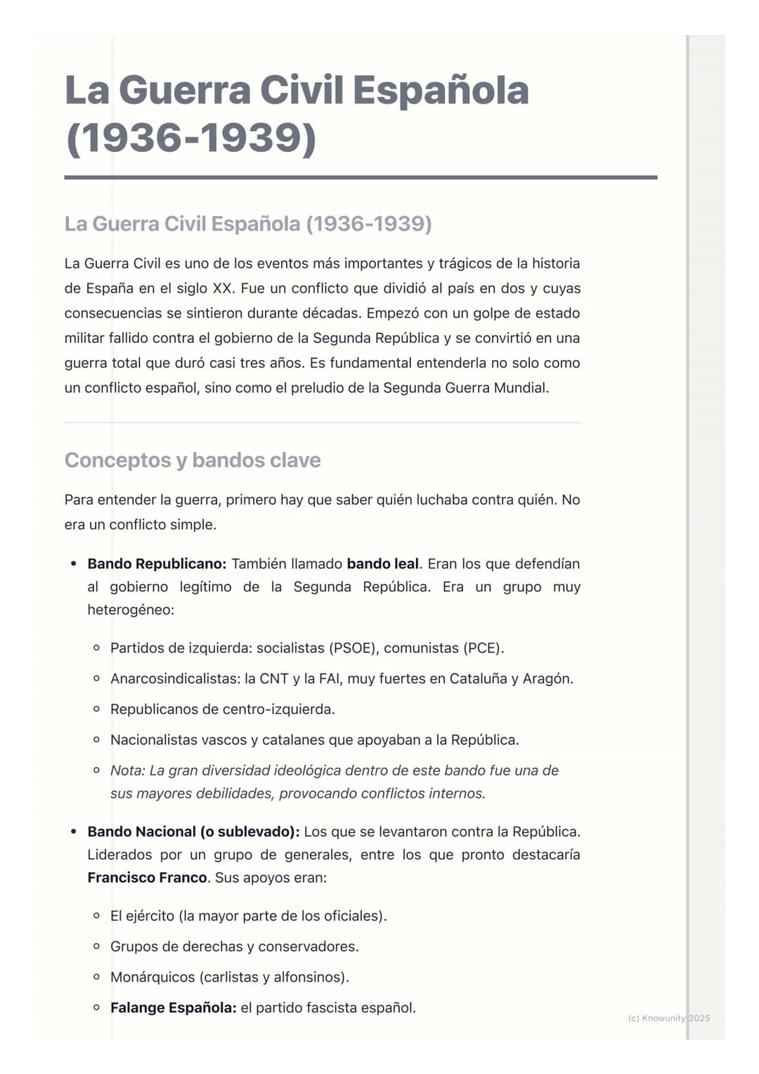 # La Guerra Civil Española
(1936-1939)
La Guerra Civil Española (1936-1939)
La Guerra Civil es uno de los eventos más importantes y trágic