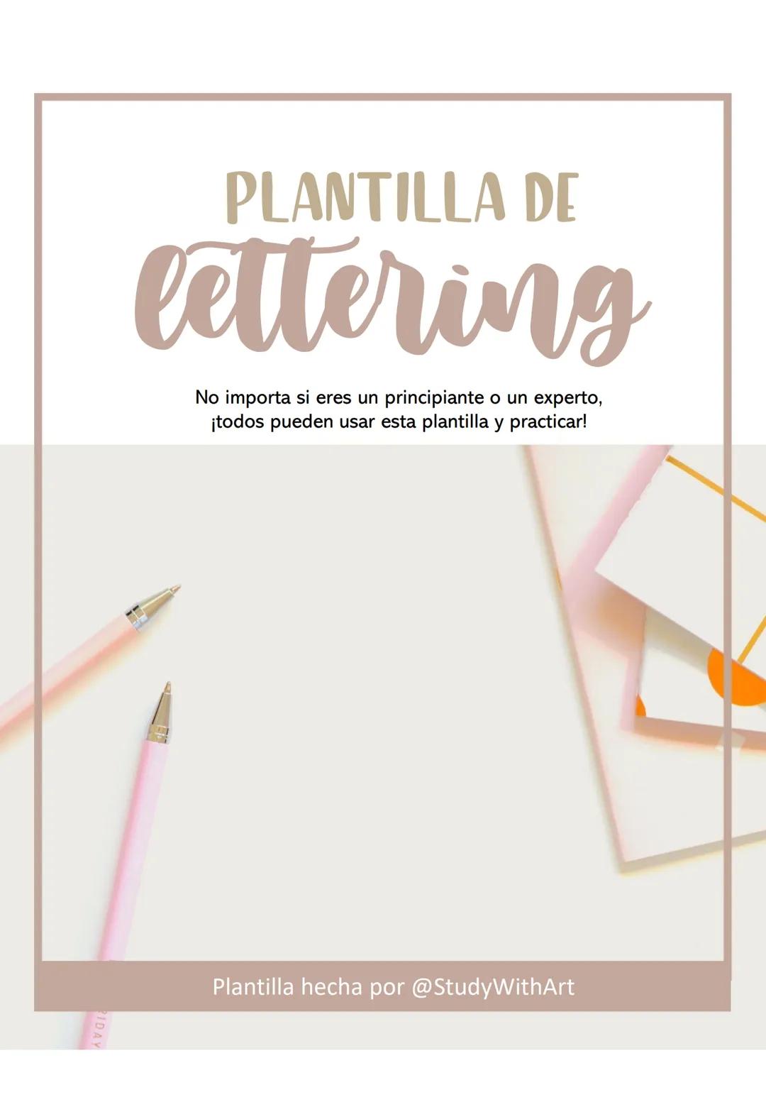 IDAY
PLANTILLA DE
lettering
EN
No importa si eres un principiante o un experto,
¡todos pueden usar esta plantilla y practicar!
Plantilla hec