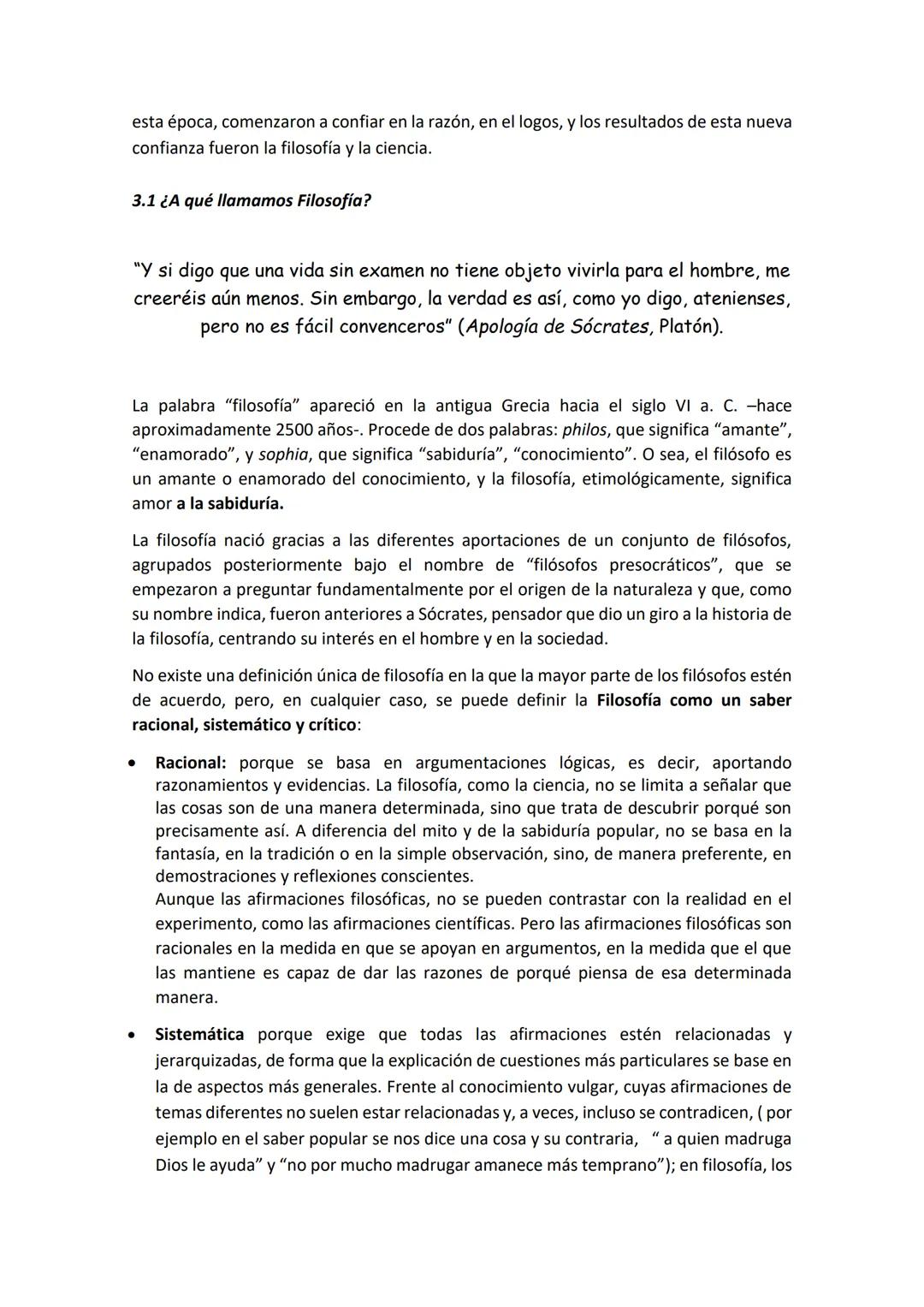 # TEMA 1: NACIMIENTO, HISTORIA, SENTIDO Y NECESIDAD DE LA FILOSOFÍA
1. INTRODUCCIÓN
El ser humano desde que existe, vive en un mundo ya da