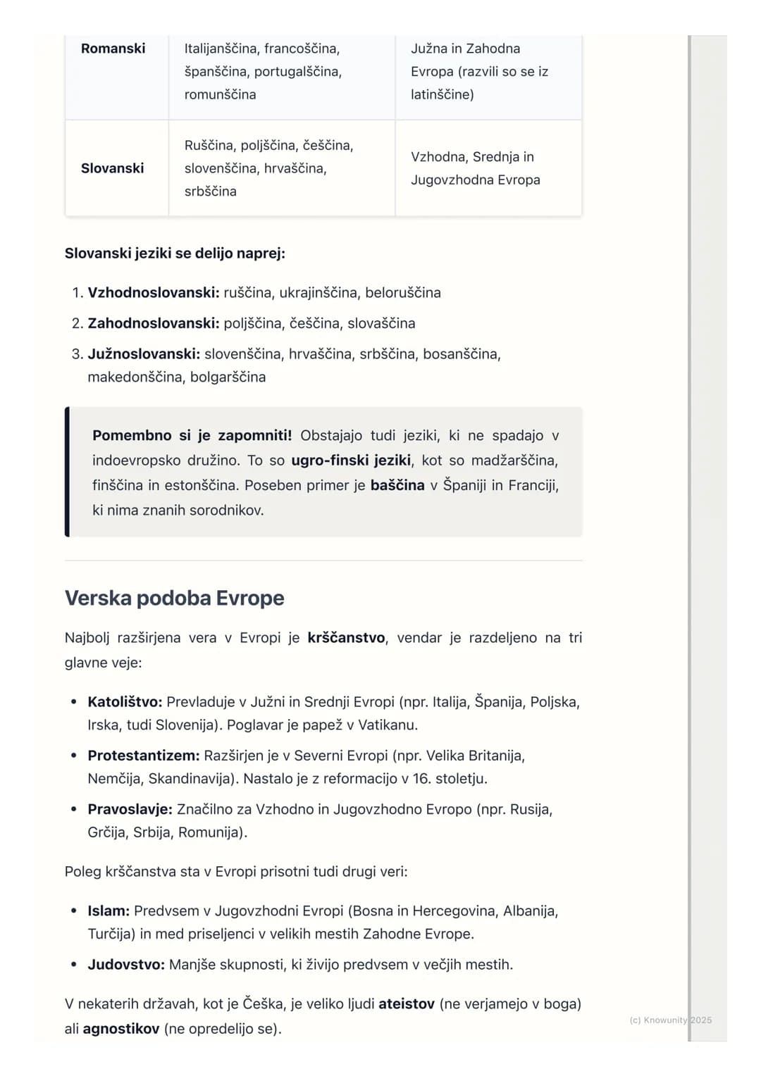 # Prebivalstvo in kulturna
raznolikost Evrope
Razporeditev prebivalstva v Evropi
Evropa je gosto poseljen kontinent, ampak prebivalstvo ni