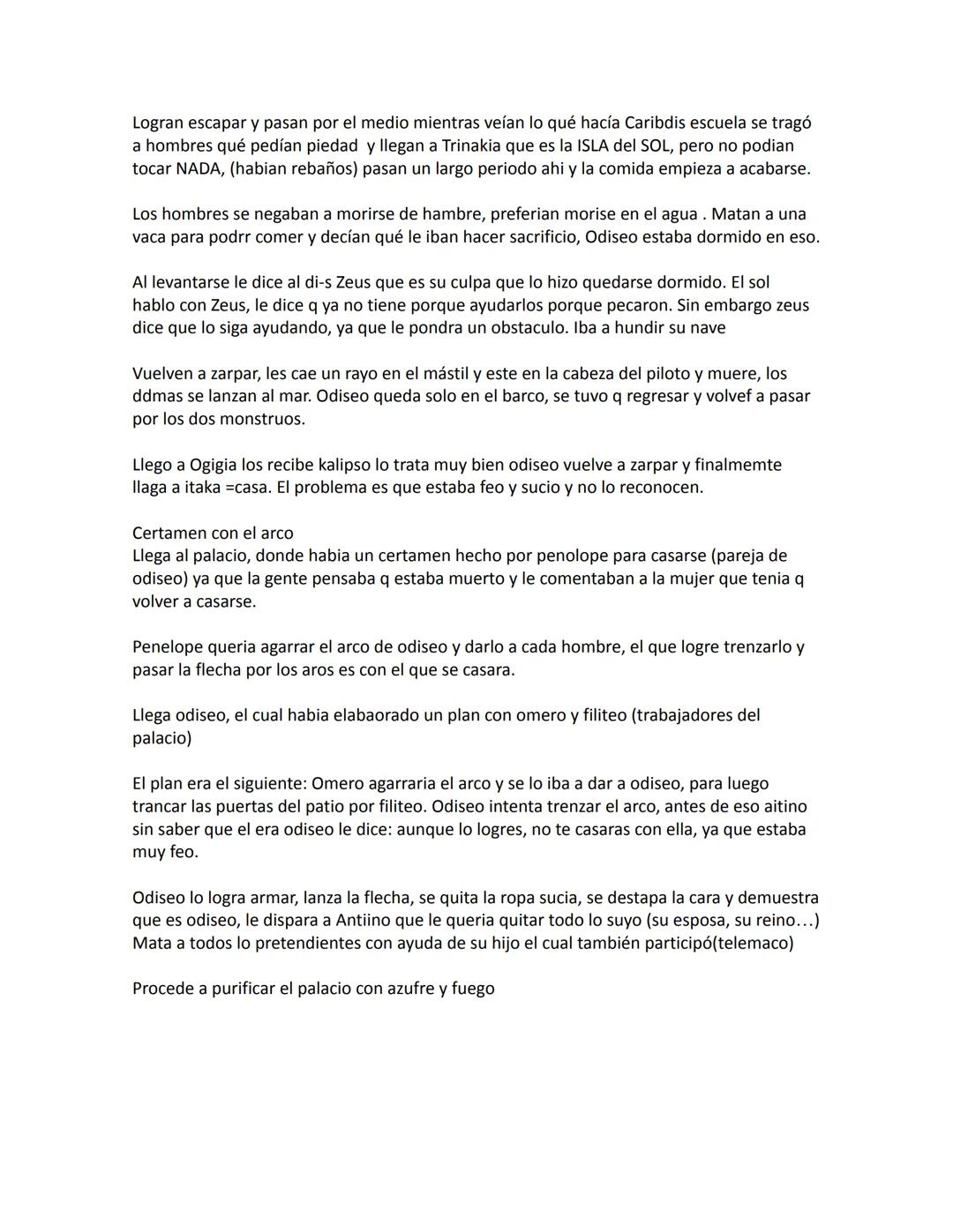 RESUMEN
-Odisea: viaje largo y dificil
⚫Odiseo: persona q vive en Itaka y esta en troya, necesita regresar. En el camino llega a
cícones, la