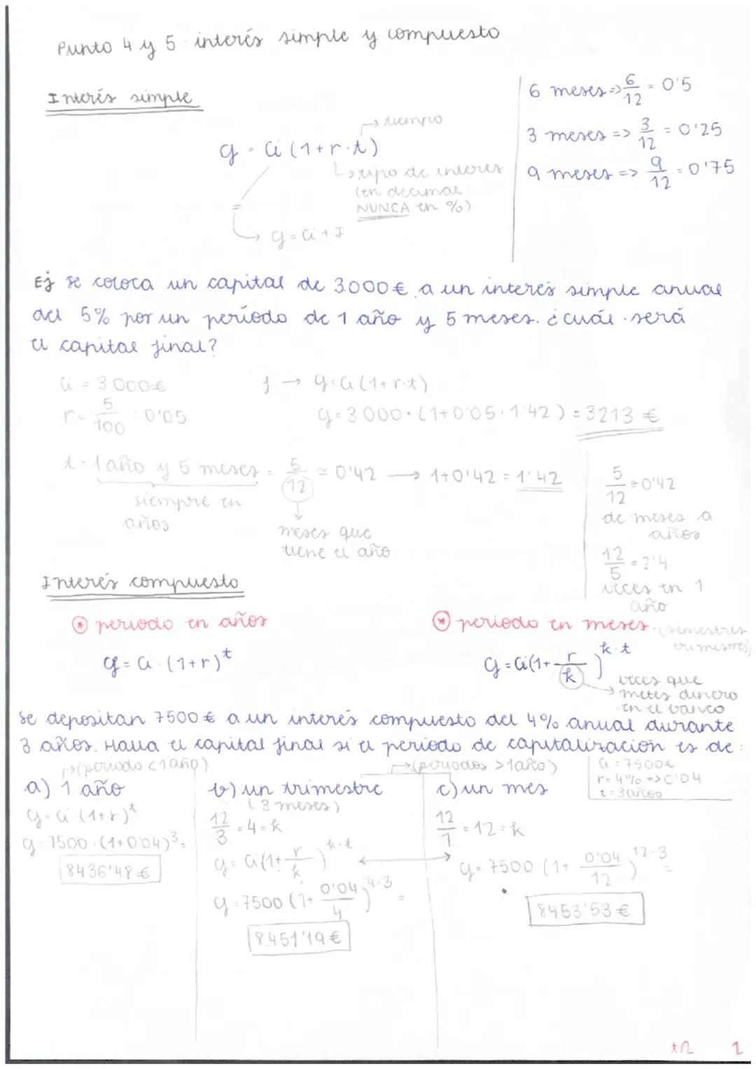 Punto 1 logaritmos
tog N=X
TEMA 2: MATEMÁTICAS FINANCIERAS
Propiedades
log, 10 = 1
10
tog ₁0 1=0
log ( 4 ) = log A - log B
в
€
5
→ a=N
Aumen