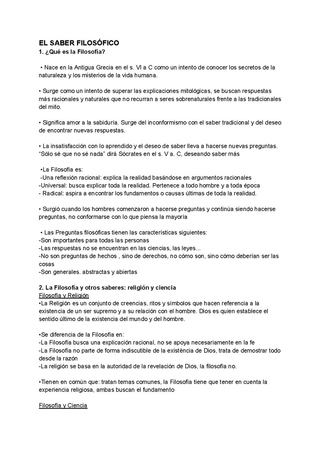 El saber filosófico