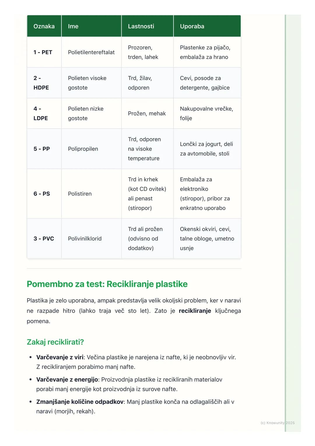 # Polimeri in plastika
Uvod v polimere in plastiko
Polimeri so ogromne molekule, ki jih srečujemo povsod okoli nas, od oblačil, ki
jih nos