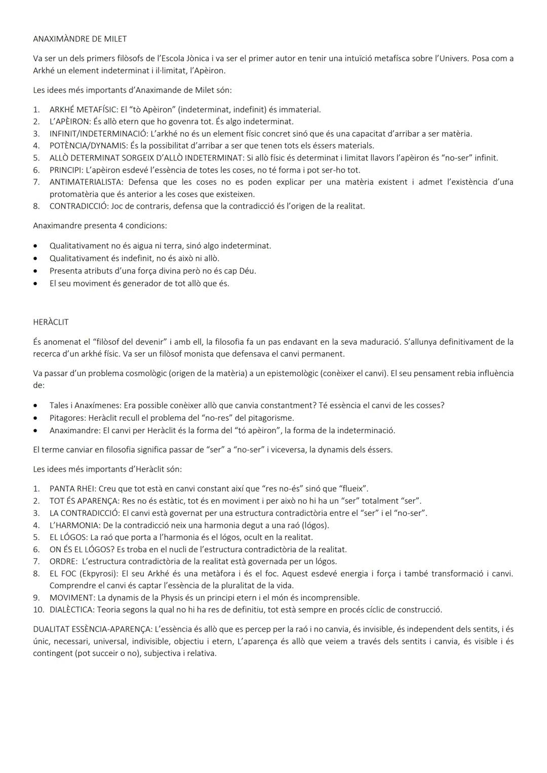 ELS FILÒSOFS DE LA PHYSIS
La filosofia presocràtica és el primer pas del mite al logos. Per primera vegada, en comptes d'explicar la realita