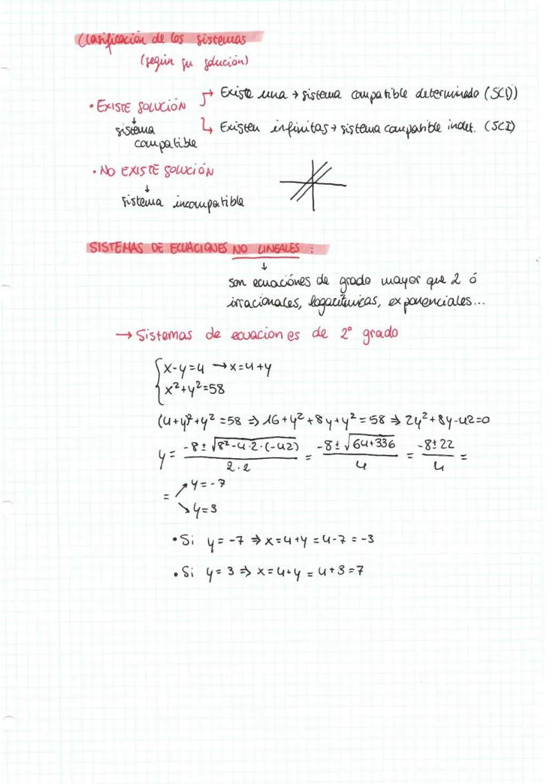 ecuaciones y
sistemas
Ecuación polinómica de grado 20
Ec. Polinómica de gradė> 2
Qx² + bx²³ + ²x²fdx + f = 0
Ec bicuadradas
Qx4 + 5x²+C =0
C