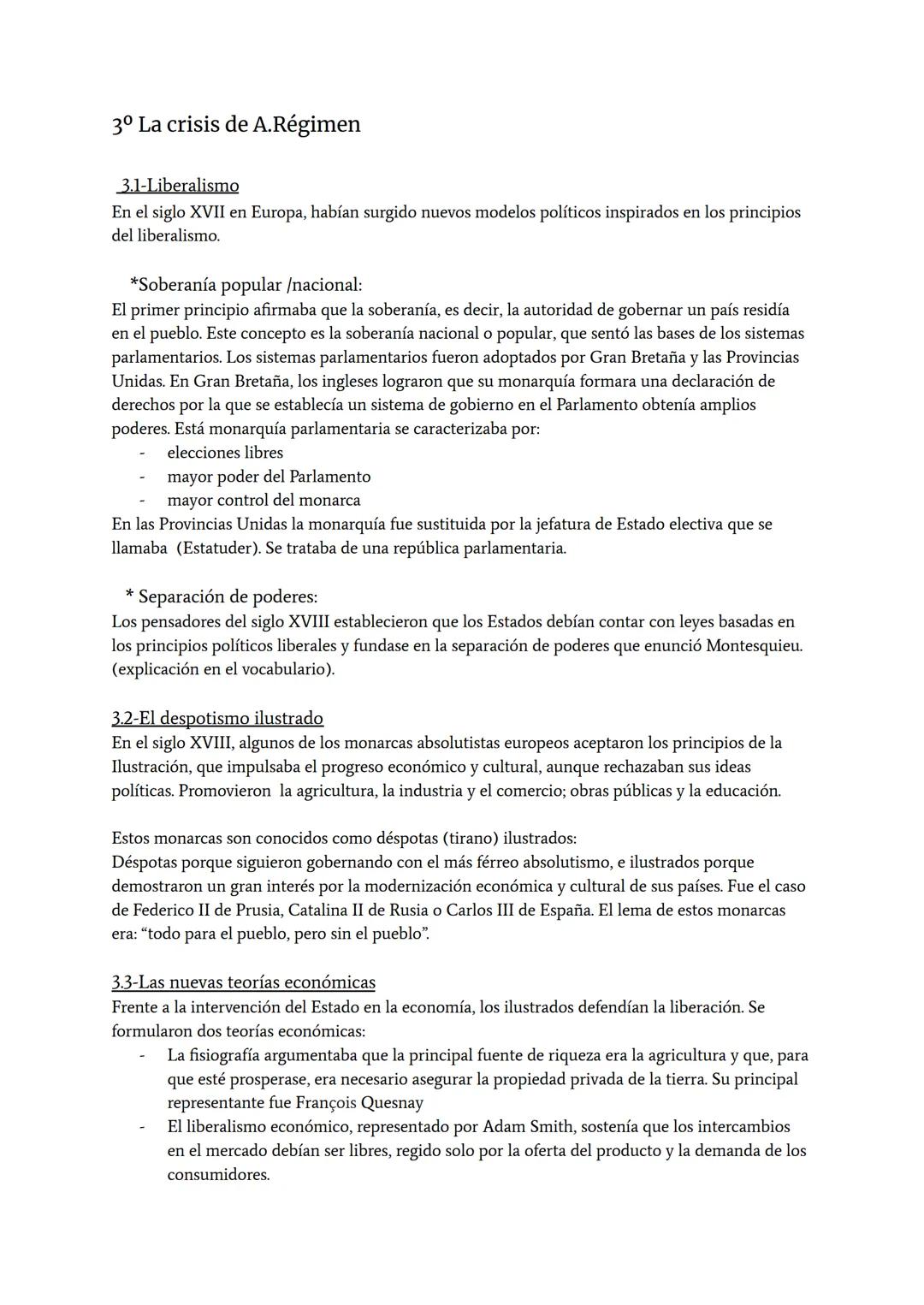 El Antiguo Régimen y la ilustración
1º El Antiguo Régimen
-monarquía absoluta
-sociedad estamental
-economía: La propiedad de la tierra la t