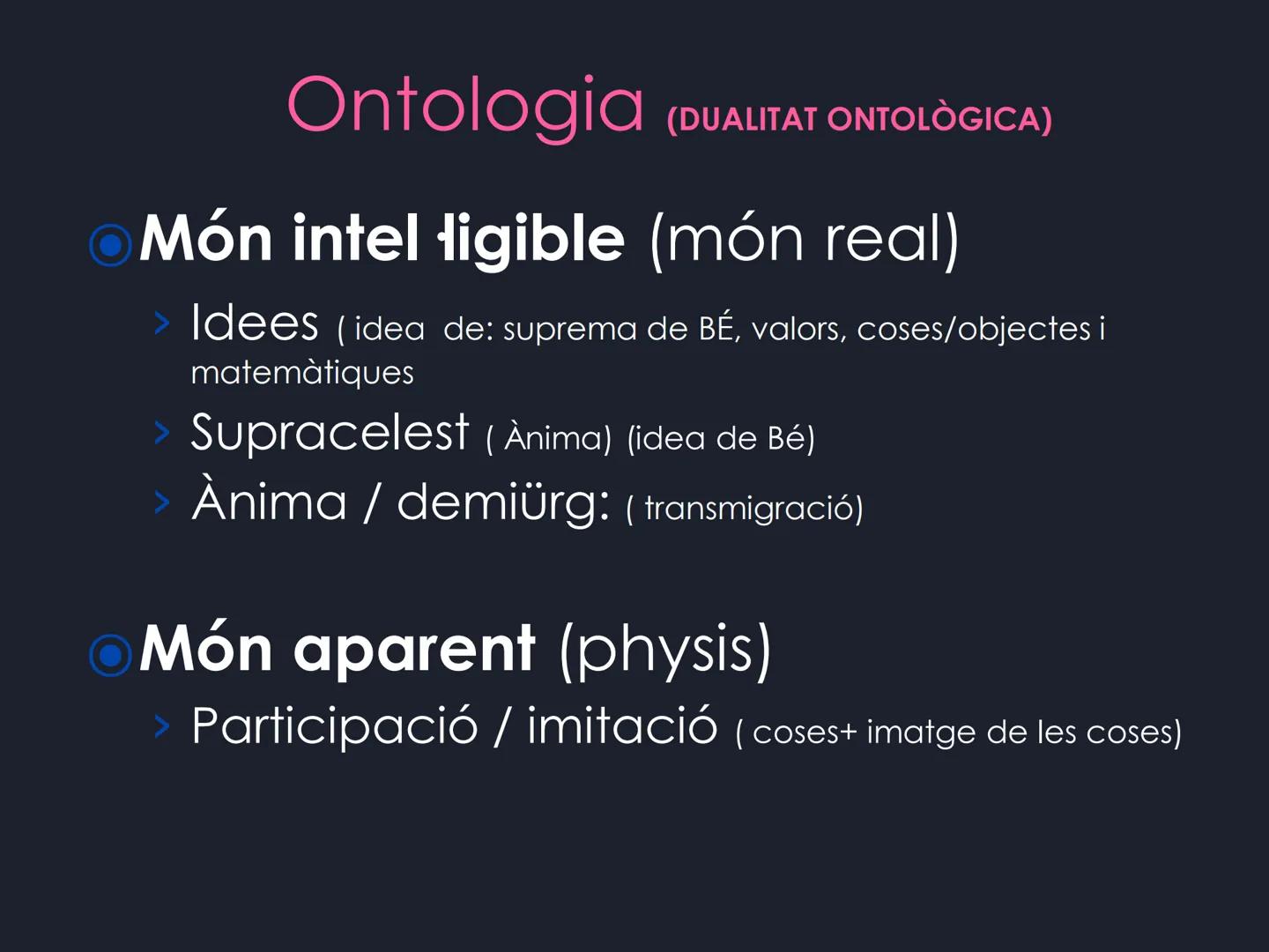 PLATÓ
Història de la filosofia.
1r trimestre. Presocràtics
Del mite al logos
S. VII/V ac
4 elements (aigua, terra, foc i aire)
Excepció: Dem