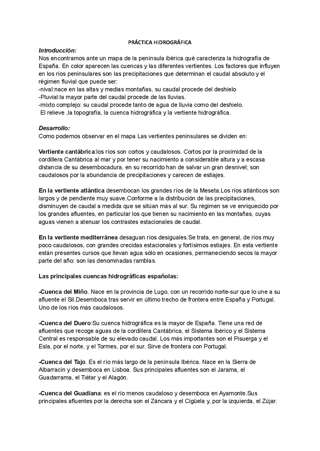 PRACTICA DE LOS RÍOS DE ESPAÑA