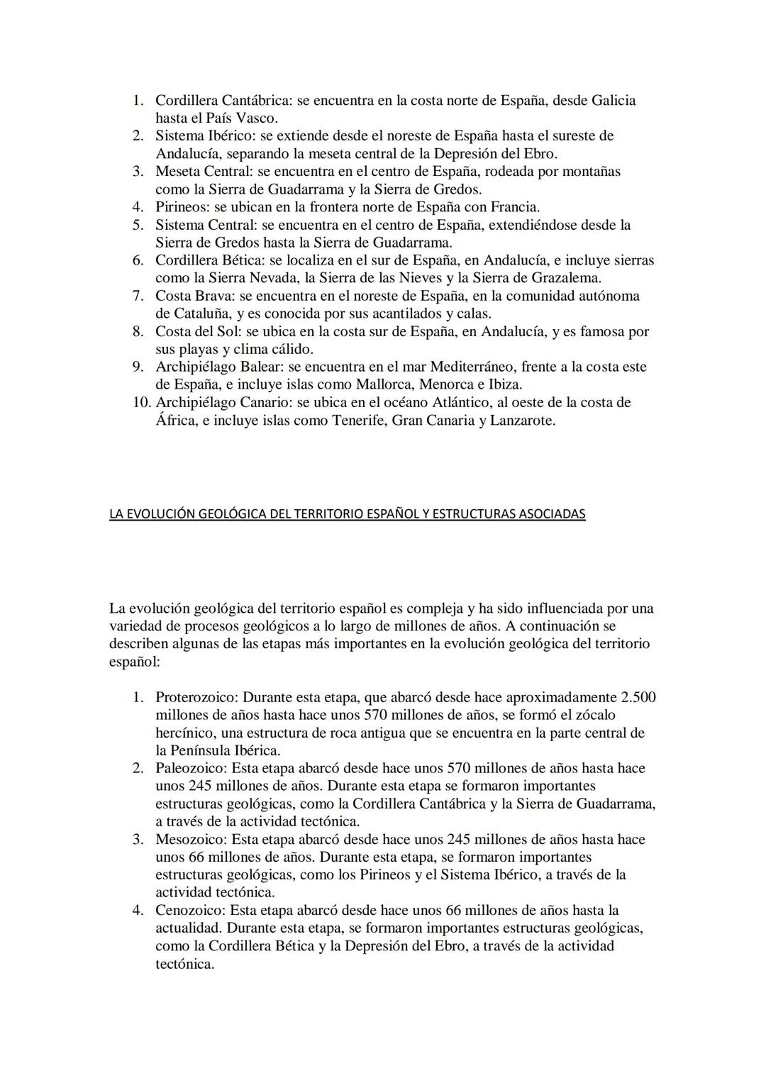 DIVERSIDAD GEOMORFOLÓGICA DEL RELIEVE ESPAÑOL
España es un país con una gran diversidad geomorfológica, es decir, presenta una gran
variedad