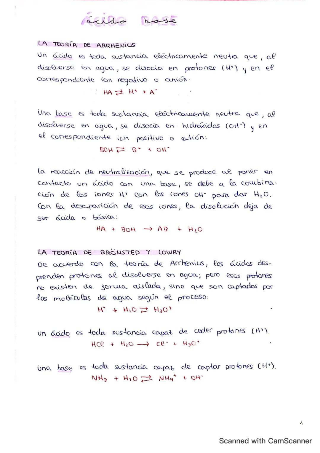 # ácido bose
LA TEORÍA DE ARRHENIUS
Un ácido es toda sustancia eléctricamente neutra que, al
disolverse en agua, se disocia en protones (H
