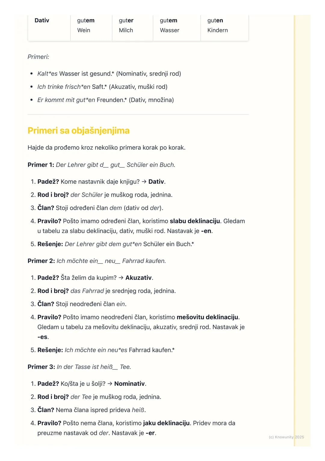 # Deklinacija prideva
Uvod u deklinaciju prideva
Deklinacija prideva je menjanje nastavka prideva u zavisnosti od imenice koju
opisuje. Ta
