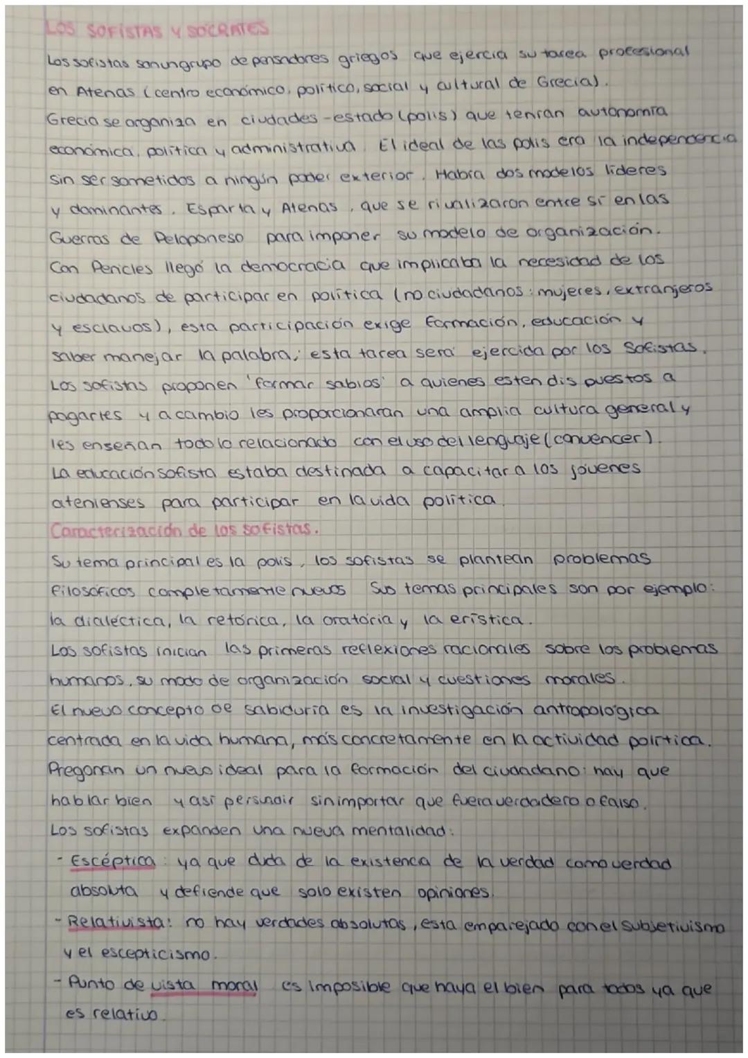 Socrates, sofistas y Platón