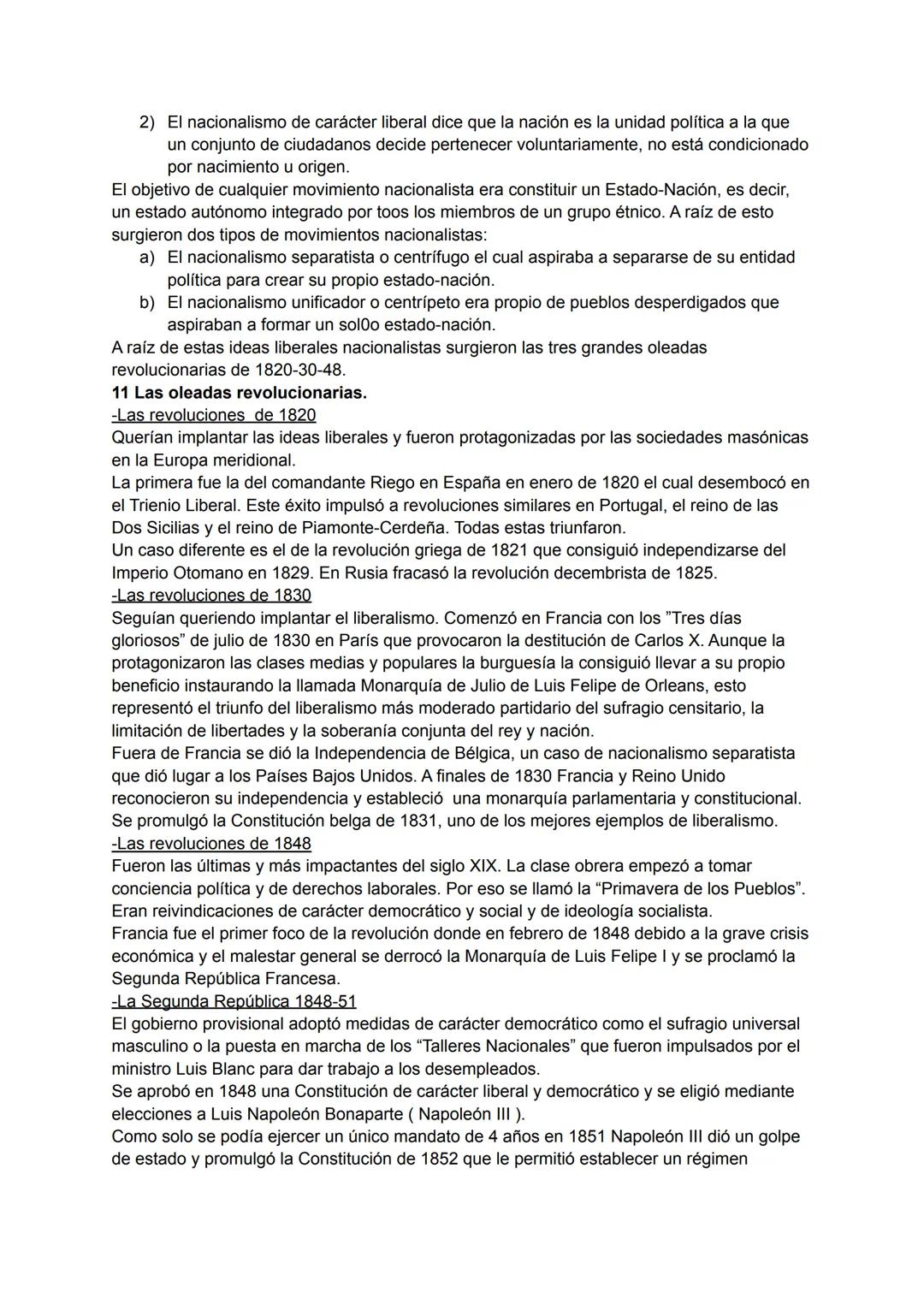 Resúmenes Historia Tema 10-13
10 La Europa de la Restauración. El Congreso de Viena y el nacimiento del nacionalismo.
Tras la derrota de Na