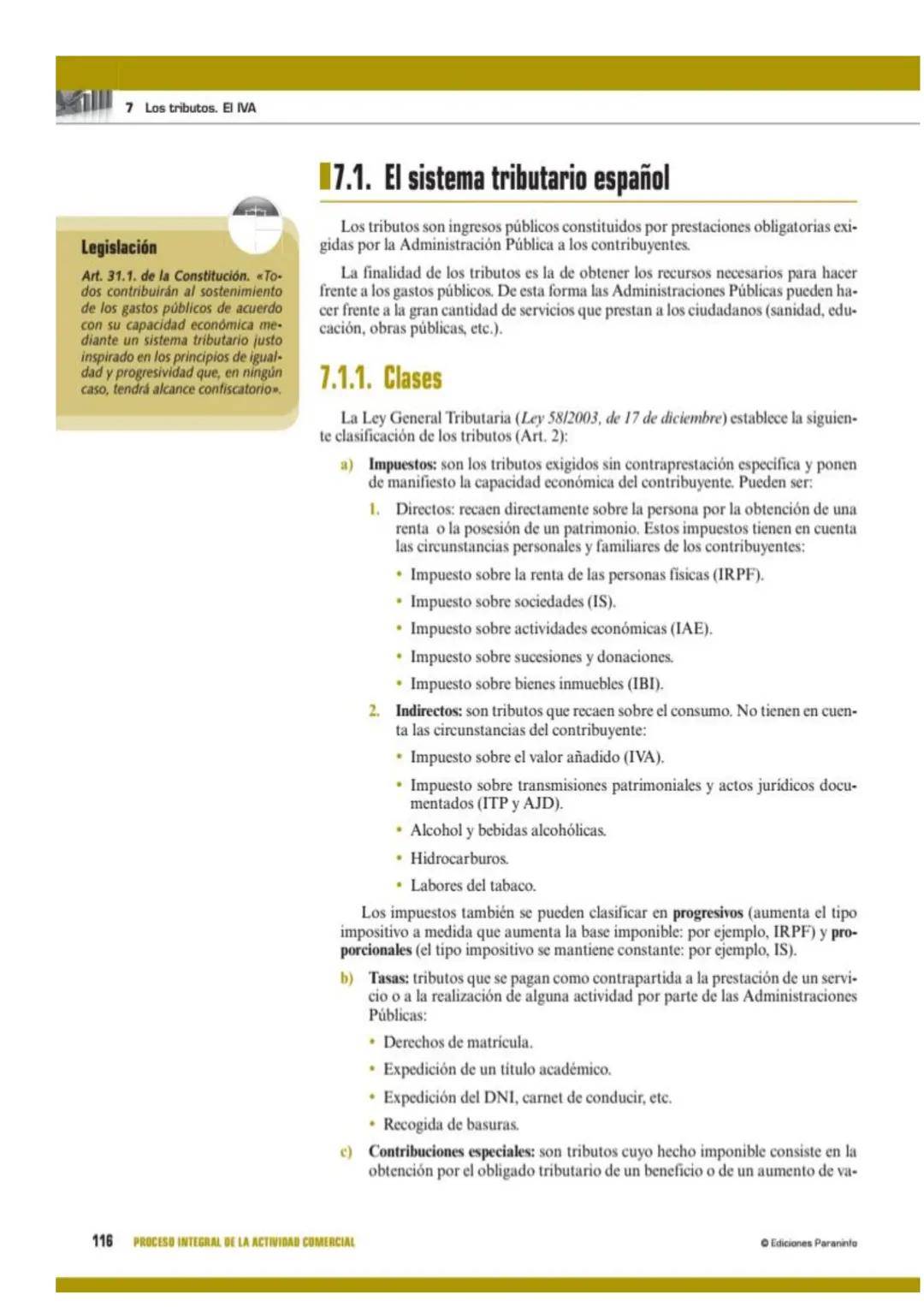 Impuestos y tributación. El IVA