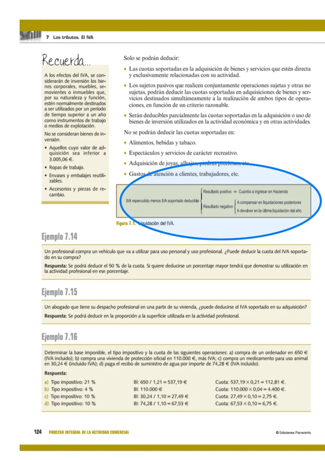 7 Los tributos. El IVA
Legislación
Art. 31.1. de la Constitución. «To-
dos contribuirán al sostenimiento
de los gastos públicos de acuerdo
c
