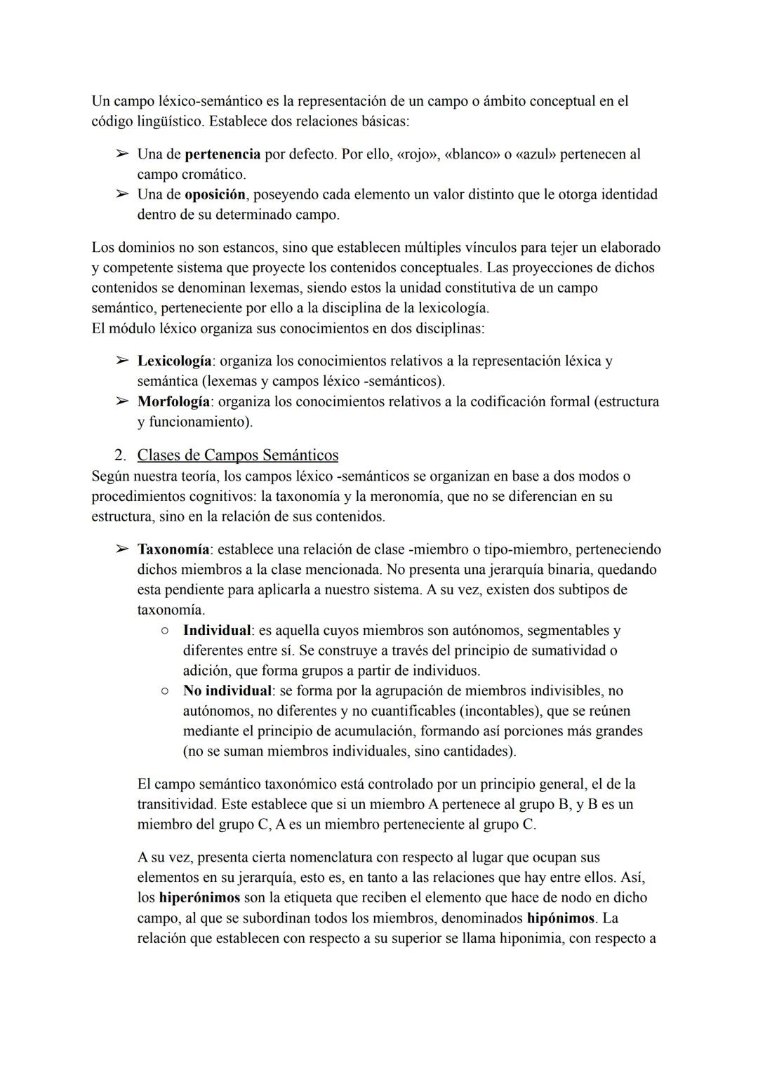 Tema 3: Módulo Léxico
Es el primer módulo perteneciente a la estructura máxima del código, encargado de gestionar
un contenido mental con si