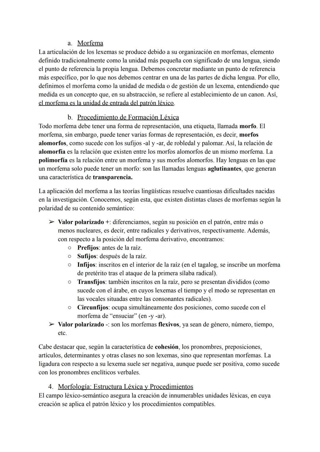 Tema 3: Módulo Léxico
Es el primer módulo perteneciente a la estructura máxima del código, encargado de gestionar
un contenido mental con si