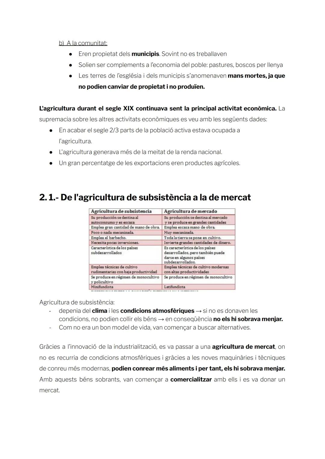 La revolució industrial en l'agricultura:
O.- Introducció
(1750-1850) →→→ revolució industrial anglesa
España comença al 1830 aprox
La revol
