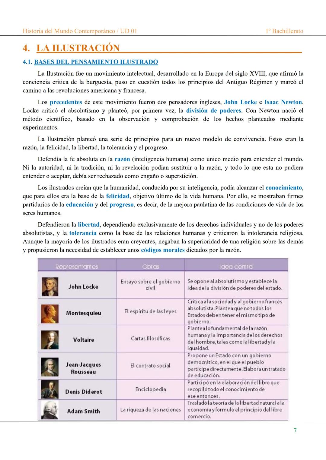Historia del Mundo Contemporáneo / UD 01
1º Bachillerato
UNIDAD DIDÁCTICA 01
EL ANTIGUO RÉGIMEN Y LA ILUSTRACIÓN
0. INTRODUCCIÓN
Para 1780 s