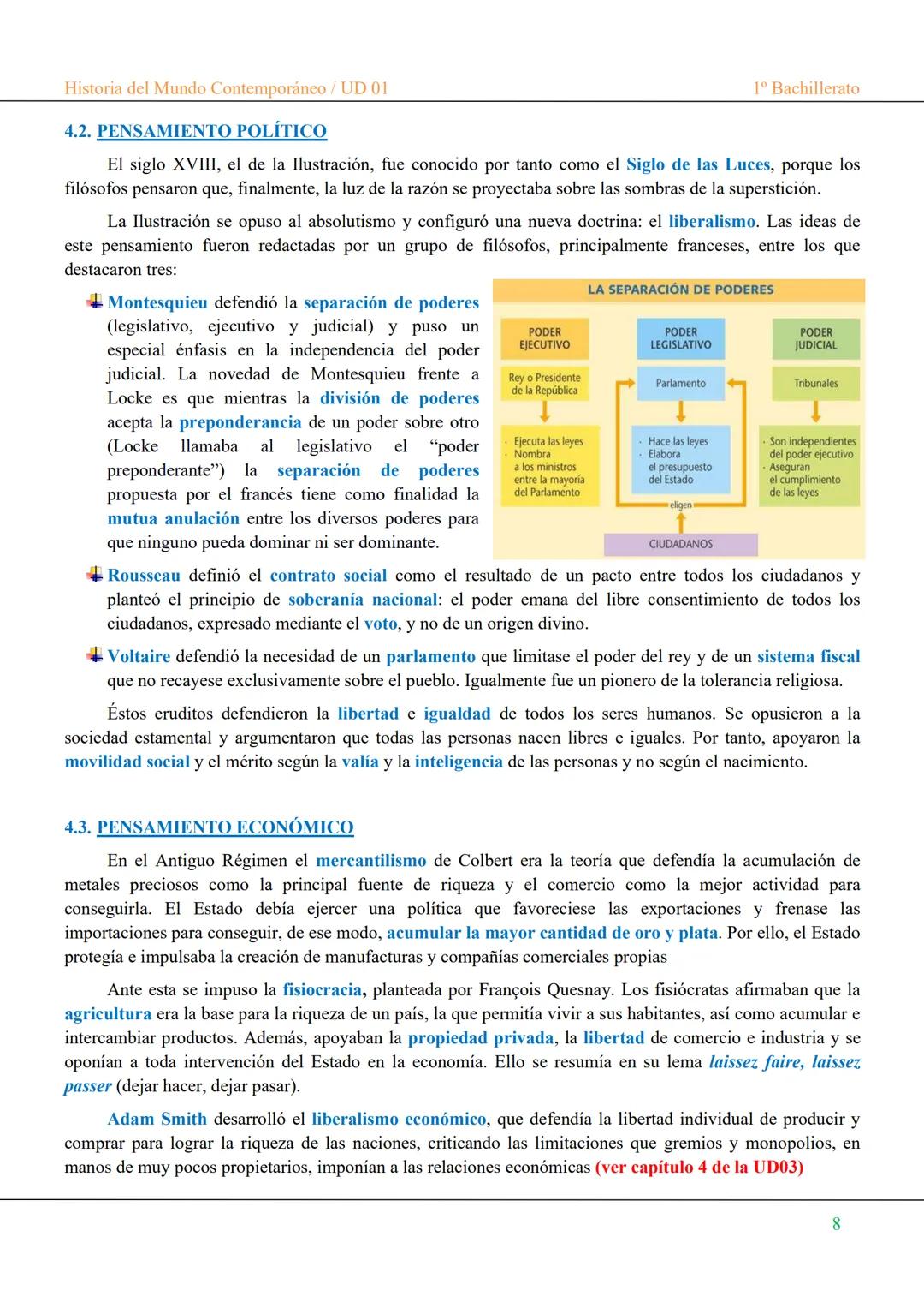 Historia del Mundo Contemporáneo / UD 01
1º Bachillerato
UNIDAD DIDÁCTICA 01
EL ANTIGUO RÉGIMEN Y LA ILUSTRACIÓN
0. INTRODUCCIÓN
Para 1780 s