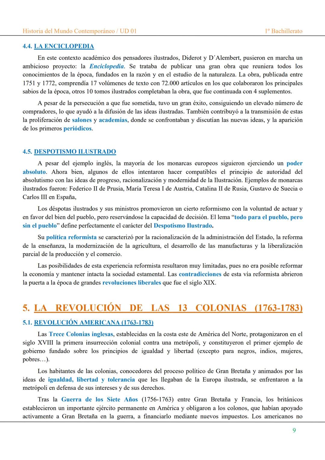 Historia del Mundo Contemporáneo / UD 01
1º Bachillerato
UNIDAD DIDÁCTICA 01
EL ANTIGUO RÉGIMEN Y LA ILUSTRACIÓN
0. INTRODUCCIÓN
Para 1780 s