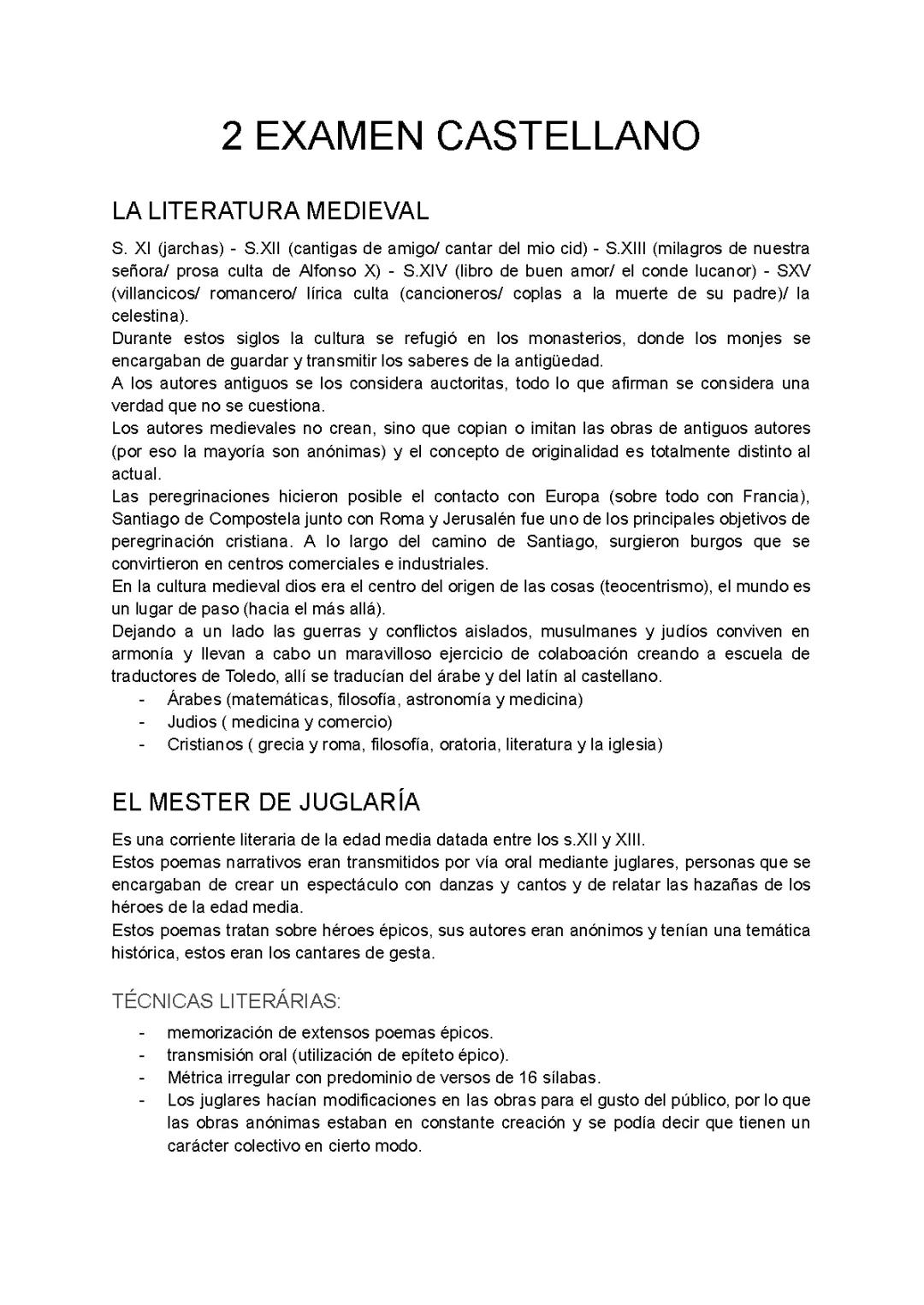 Líricia poesia y narrativa en la edad media