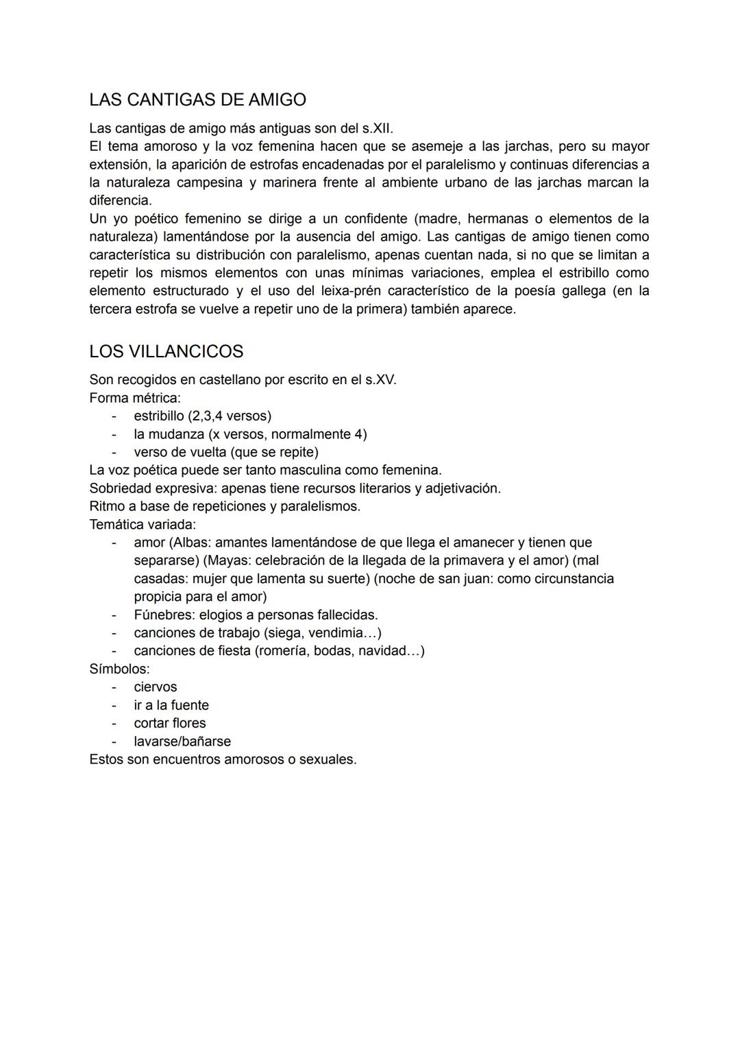 2 EXAMEN CASTELLANO
LA LITERATURA MEDIEVAL
S. XI (jarchas) - S.XII (cantigas de amigo/ cantar del mio cid) - S.XIII (milagros de nuestra
señ