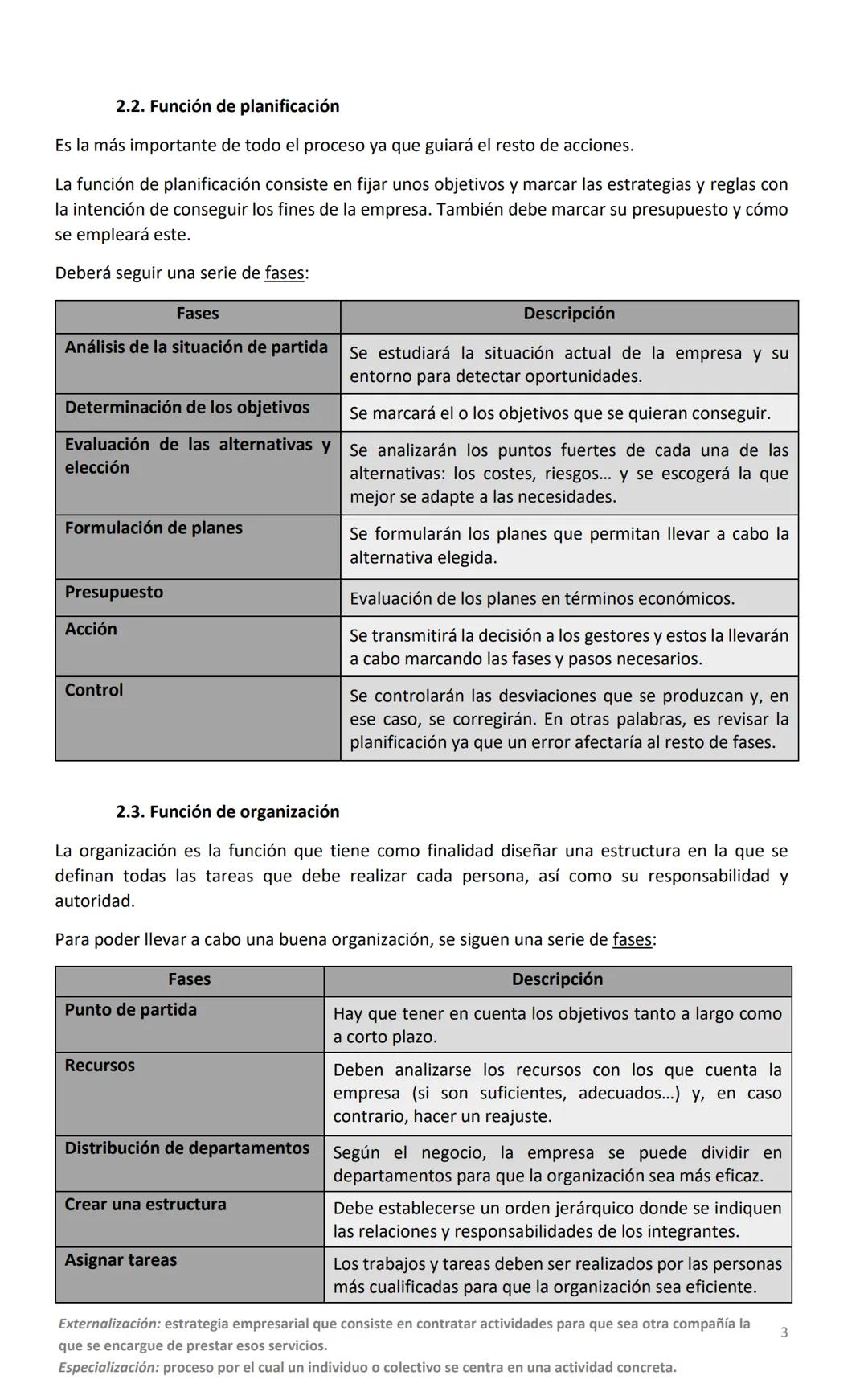 # Tema 3
# La organización de la empresa
1. Las funciones internas de la empresa
La empresa se divide en una serie de áreas funcionales o