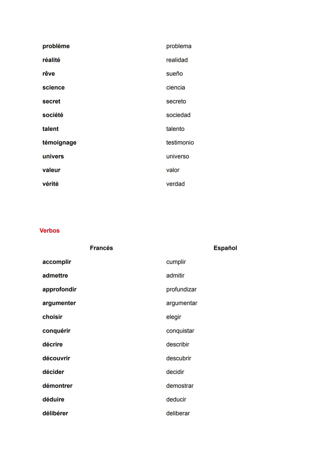 Nombres
admiration
aventure
chance
choix
compétition
décision
désir
espoir
famille
génie
histoire
idée
imagination
indépendance
intelligence