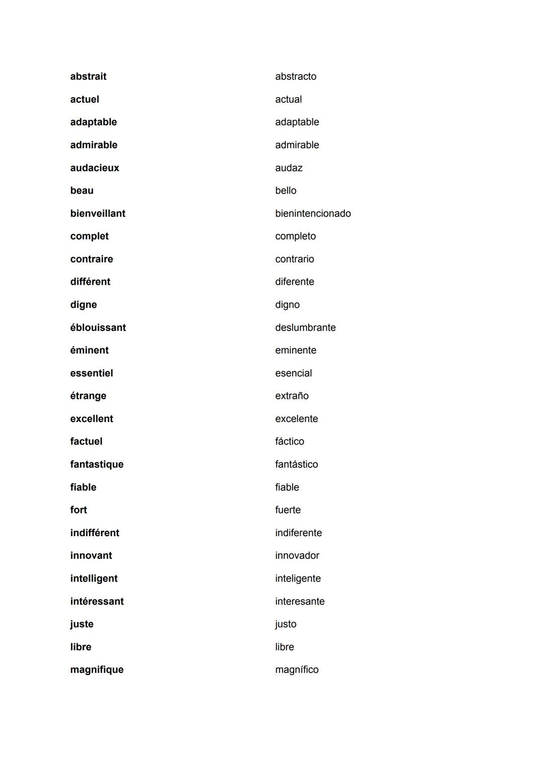 Nombres
admiration
aventure
chance
choix
compétition
décision
désir
espoir
famille
génie
histoire
idée
imagination
indépendance
intelligence