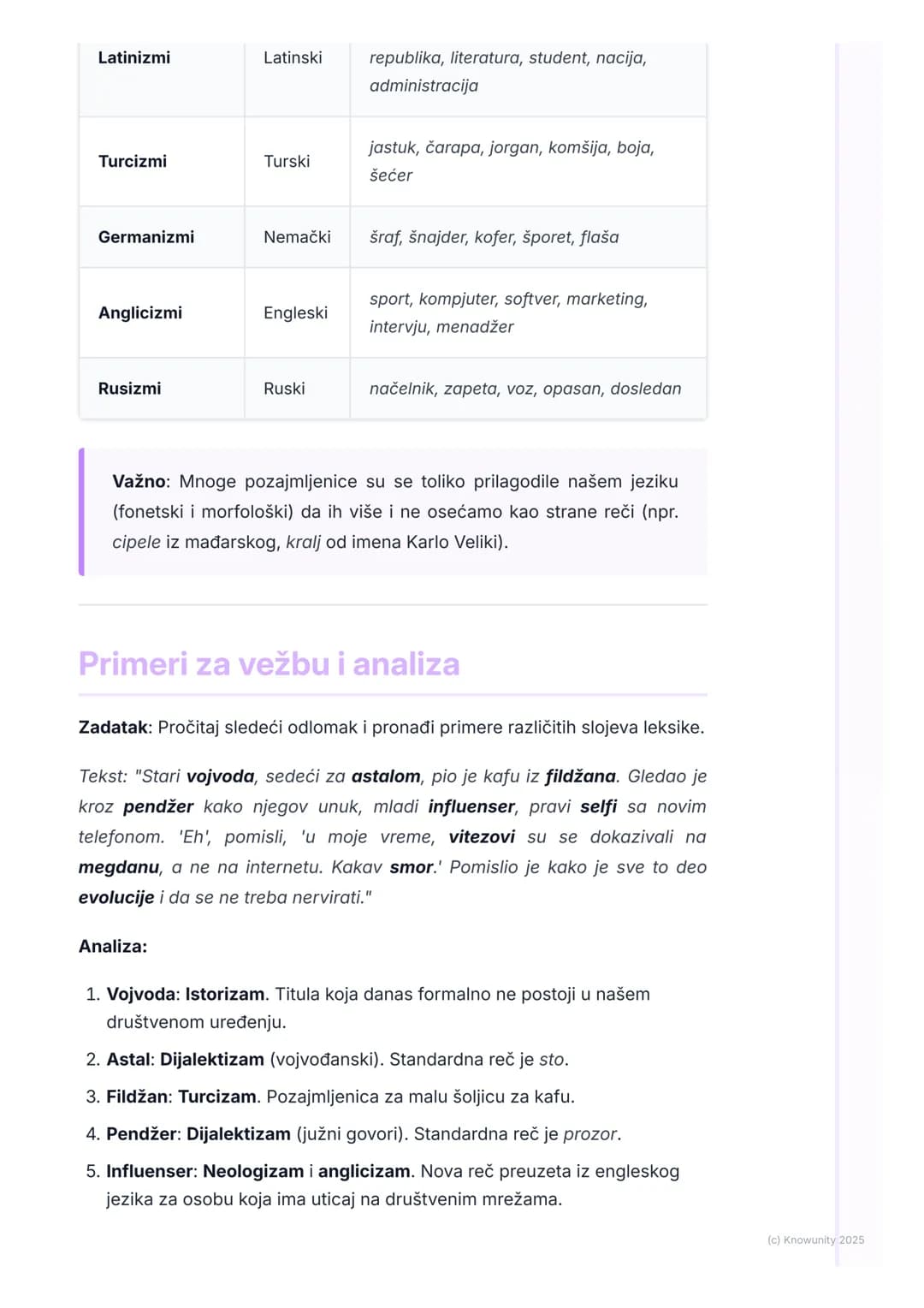 # Leksika srpskog jezika (slojevi i
promene)
Uvod u leksiku i njene promene
Leksika jednog jezika je skup svih reči koje se u njemu korist