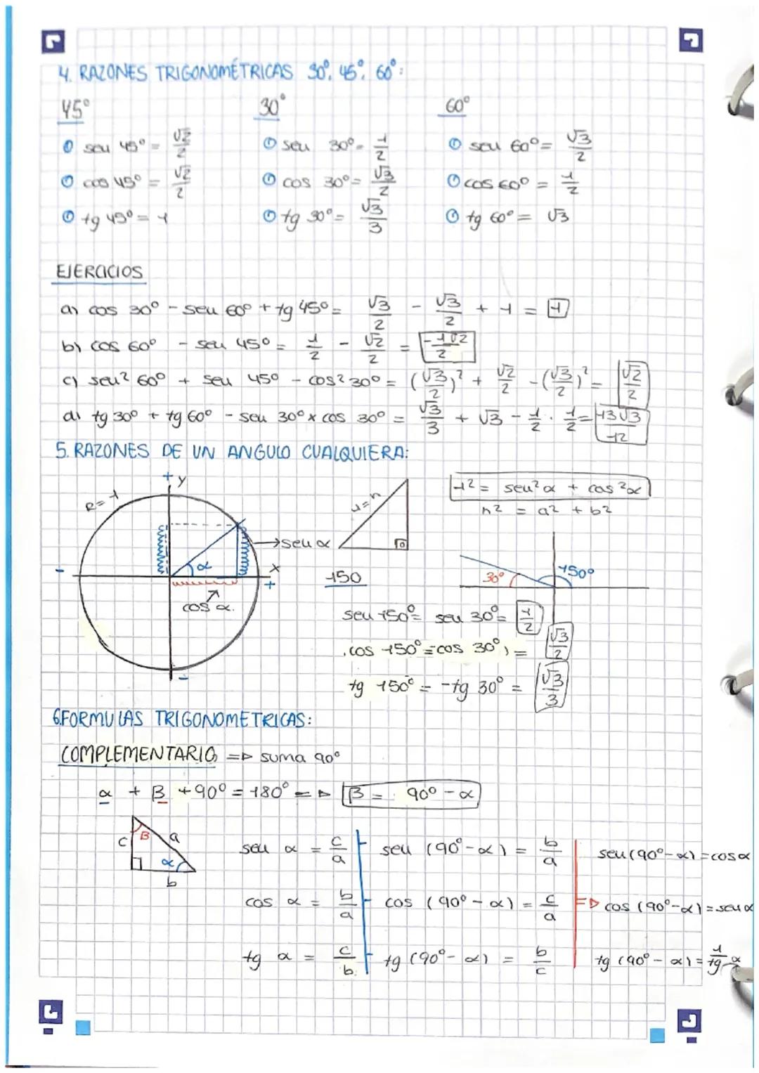TEMAU. TRIGONOMETRIA
1. MEDIDAS DE UN ÁNGULO:
480°= Frad
480°
Tirad
0 270⁰
2. RAZONES
sen a
GRADOS A RADIANES
90°
L
Ⓒcorangente
Ⓒtg x
230⁰=