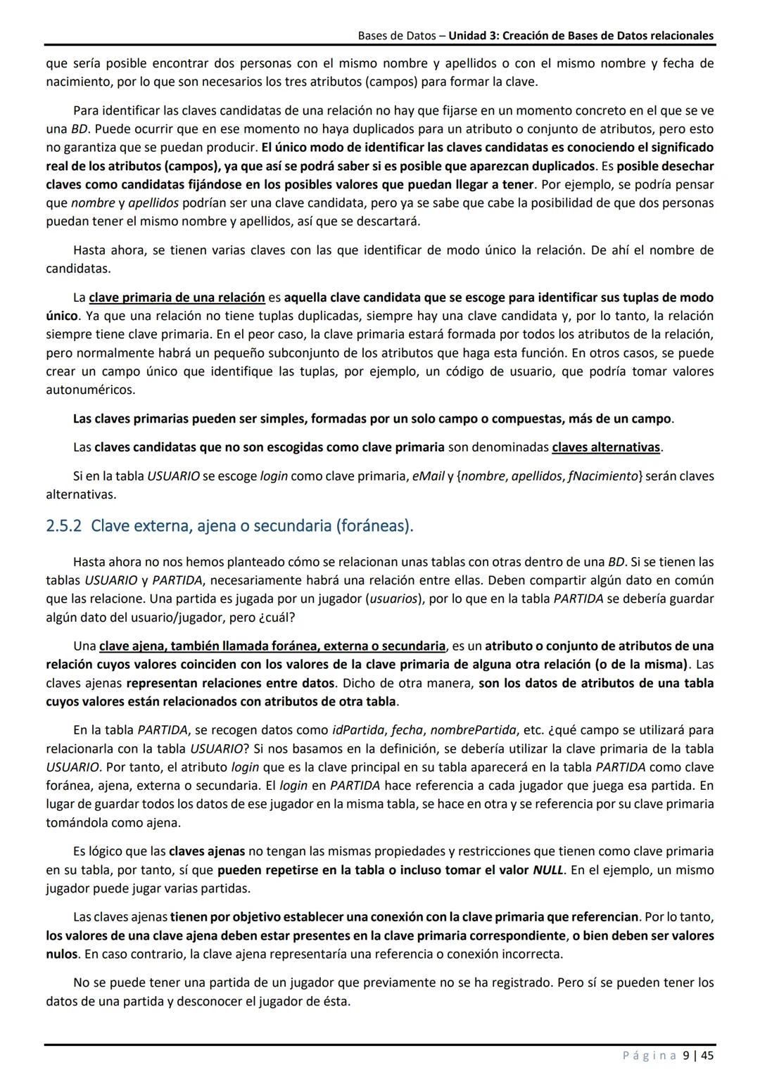 Unidad 3: Creación de Bases de Datos relacionales
Índice de contenidos
Modelo de datos.
1.1 Concepto y tipos.
1.2 Proceso de diseño de una B