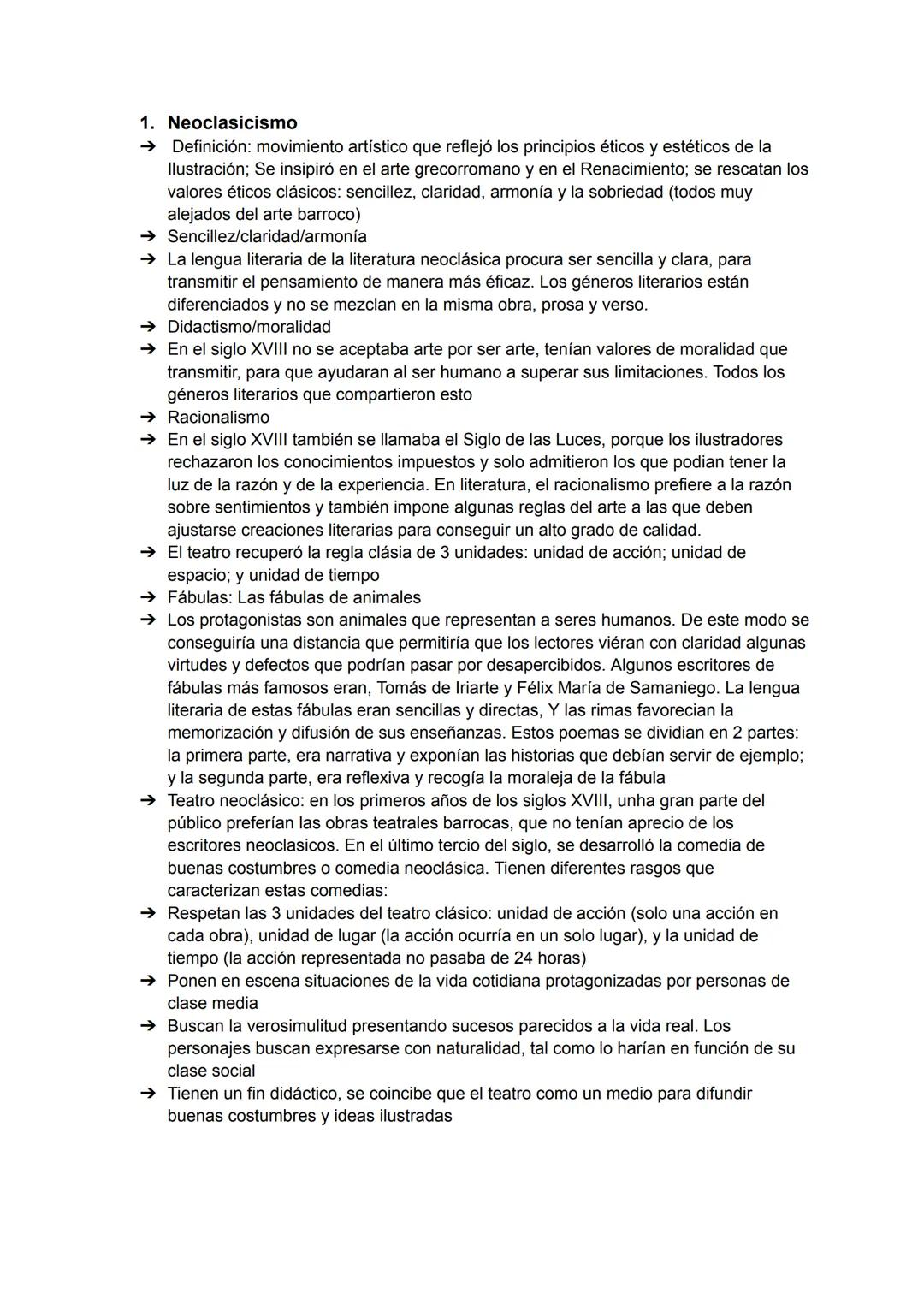 1. Neoclasicismo
→ Definición: movimiento artístico que reflejó los principios éticos y estéticos de la
Ilustración; Se insipiró en el arte