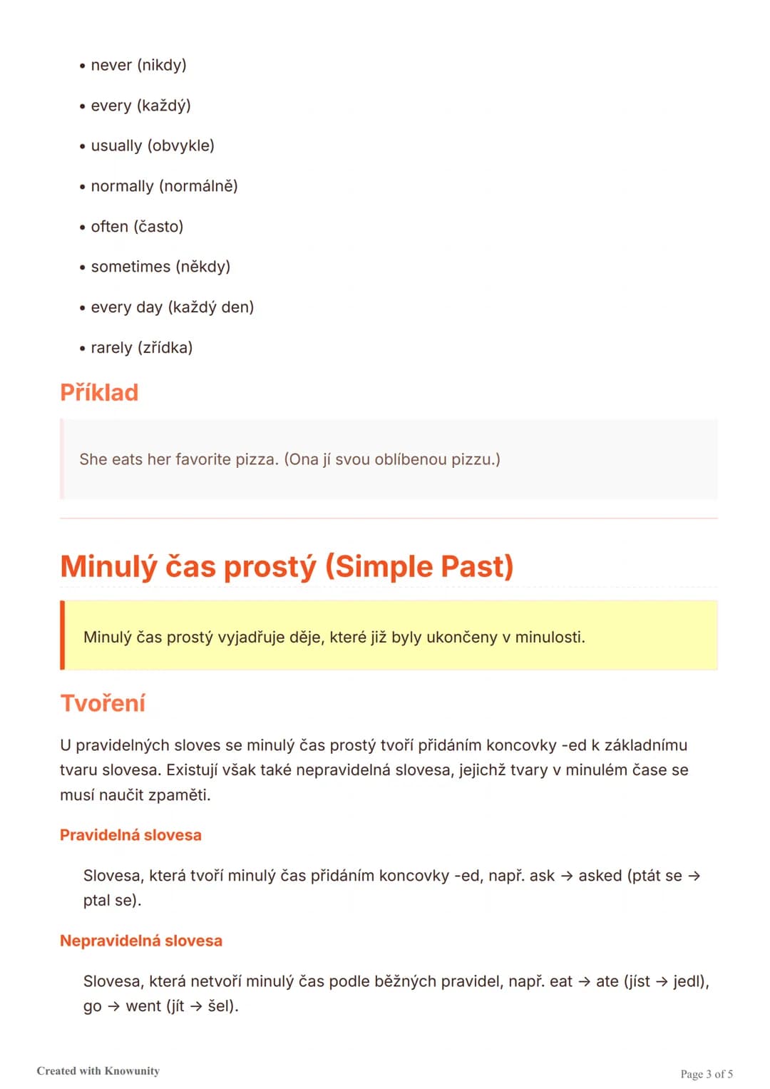 # Přítomný čas prostý a minulý čas
prostý v angličtině
Přehled základních anglických časů - přítomného času prostého (Simple Present) a
min