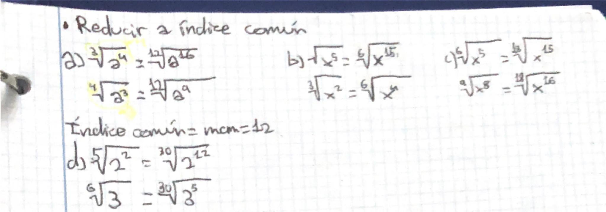 35-Operaciones con radicales
•Simplificación de radicales
:2
152255 15
14√64-21√√√√√√2 LA BASE NO SE DIVIDE
Extraer factores fuera de la rai