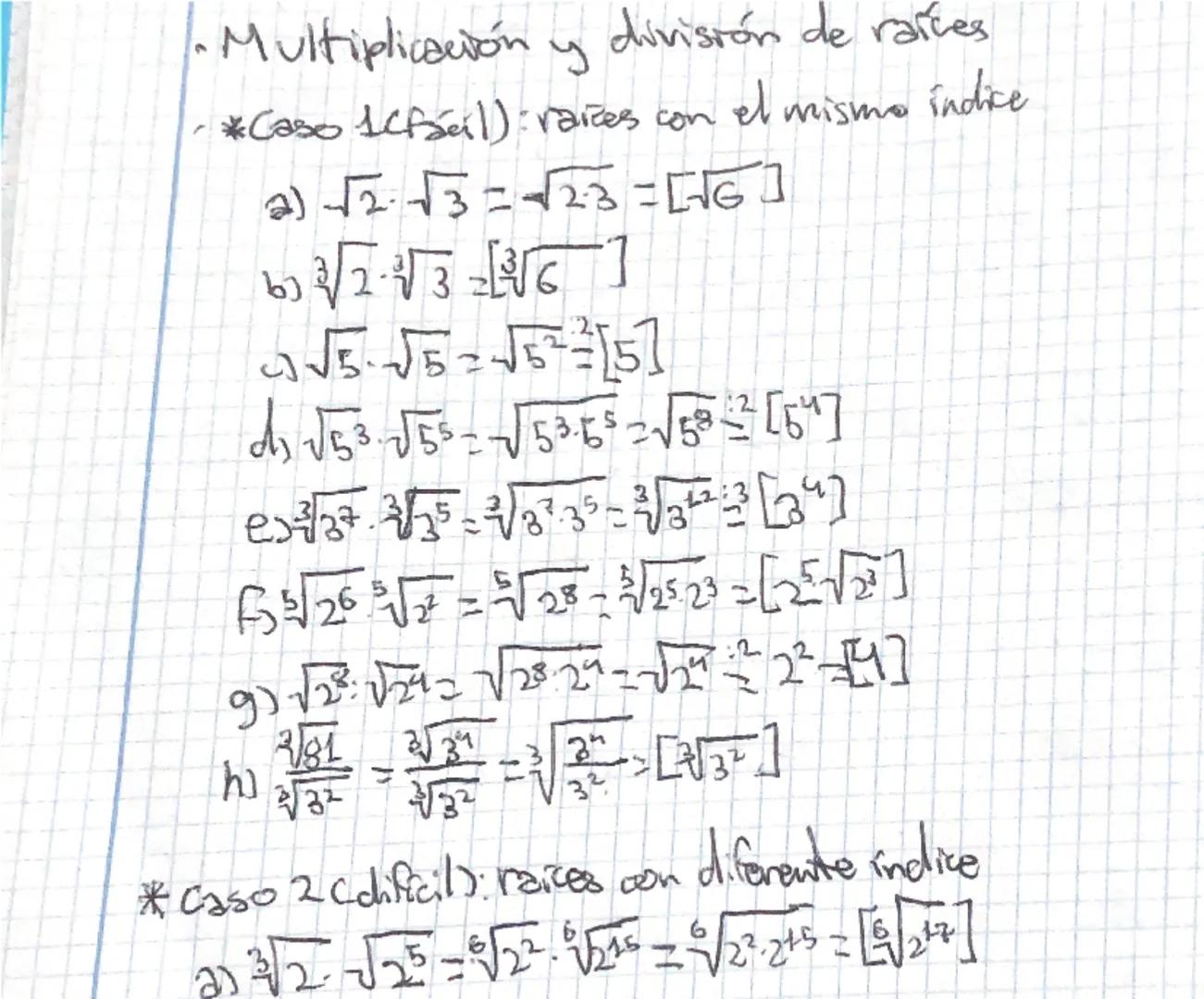 35-Operaciones con radicales
•Simplificación de radicales
:2
152255 15
14√64-21√√√√√√2 LA BASE NO SE DIVIDE
Extraer factores fuera de la rai