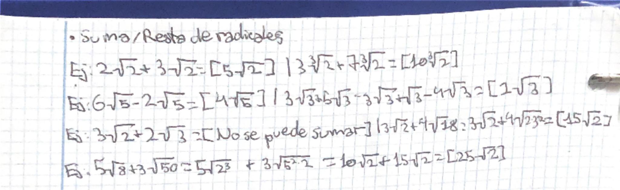 35-Operaciones con radicales
•Simplificación de radicales
:2
152255 15
14√64-21√√√√√√2 LA BASE NO SE DIVIDE
Extraer factores fuera de la rai