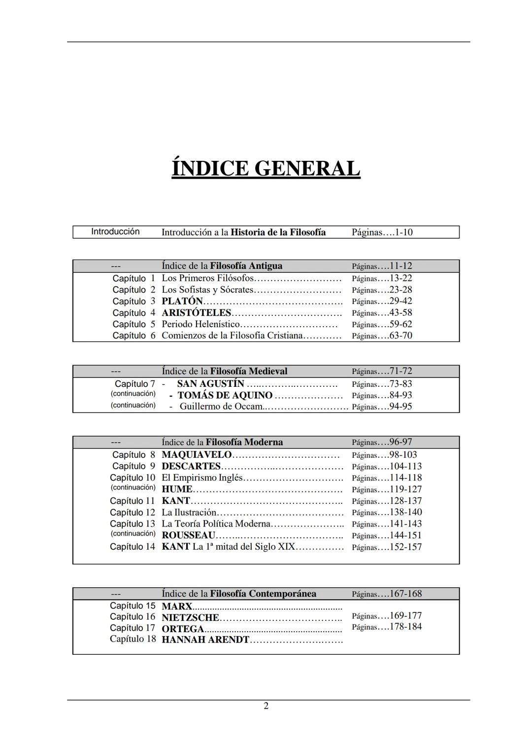 # HISTORIA
# DE LA
# FILOSOFÍA ÍNDICE GENERAL
Introducción
Introducción a la Historia de la Filosofía
Páginas....1-10
Índice de la Filosofía