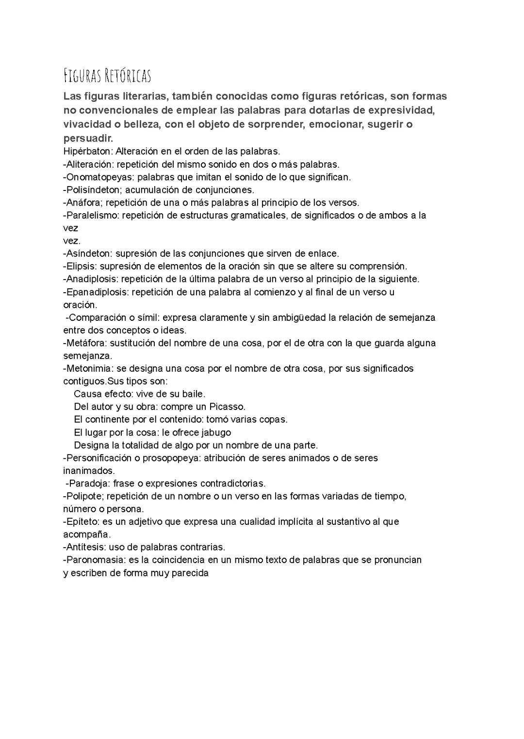 Figuras Retóricas y Tópicos literarios