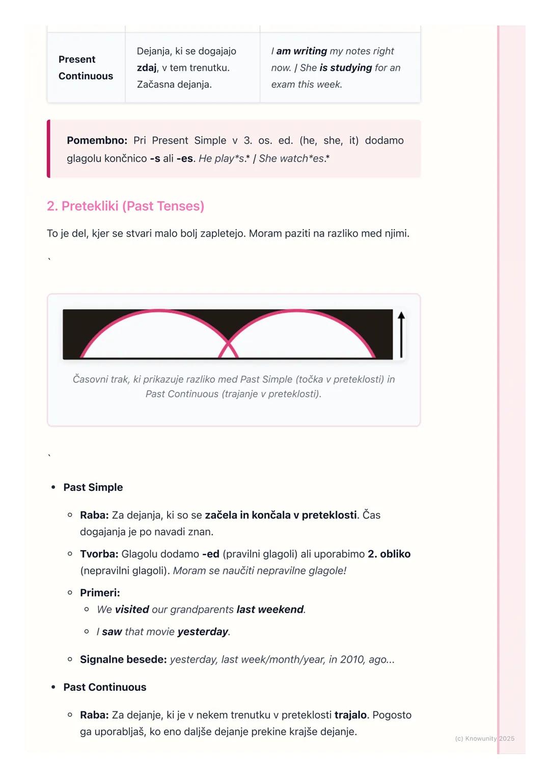 # Glagolski časi (ponovitev in
nadgradnja)
Pregled glagolskih časov
To je ponovitev časov, ki jih že poznamo, in nekaj novega. Glagolski č