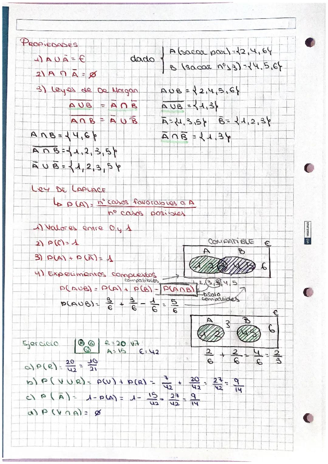 MIQUELINIJS
PROBABILIDAD
Experimento: Canzar un. dado (6 caras) = E (espacio muestral)
SUCESOS
•Imposible,
A (sacar nº $ 6) = {0}
Seguro: B