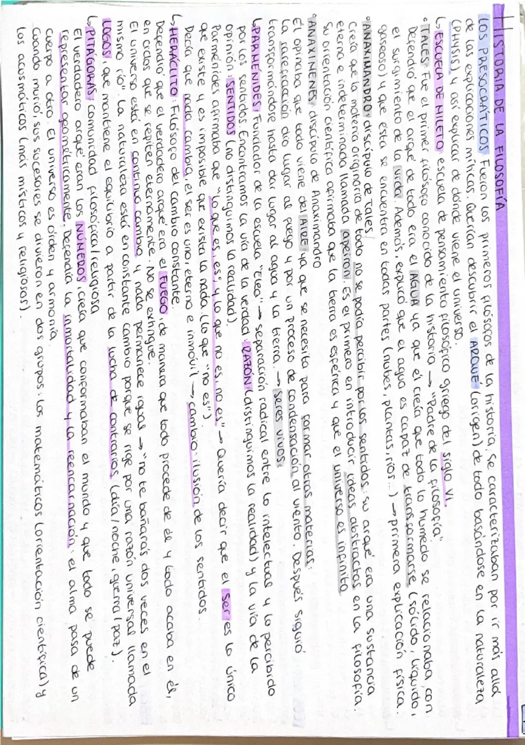 # HISTORIA DE LA FILOSOFÍA
LOS PRESOCRÁTICOS Fueron cos primeros filósofos de la historia, se caracterizaban por ir mas alla
de las explicac