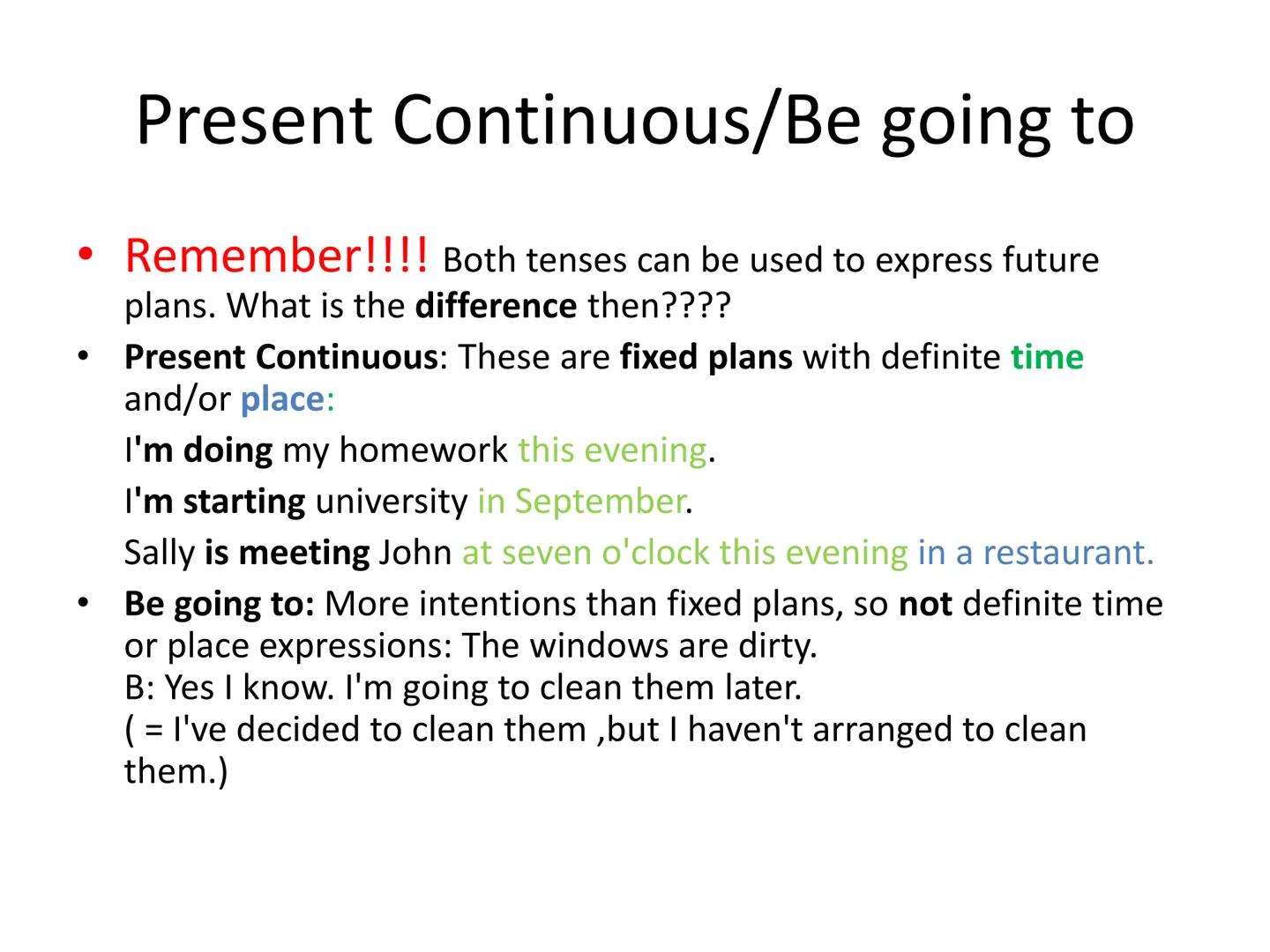 Future tenses
A review for Bachillerato ●
FUTURE TENSES
Present Simple
●
We use the present simple to talk about Timetables or future
events